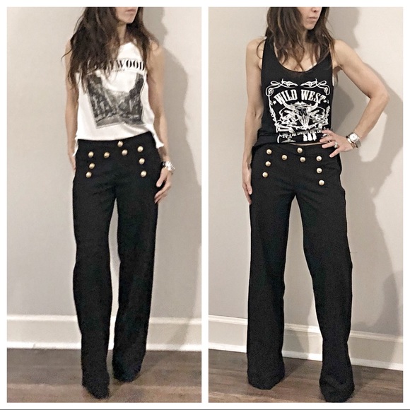 ✨LAST ONE ✨Black wide leg sailor style pants - Picture 6 of 8